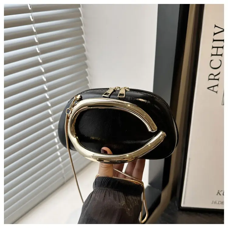 Pink Metal Hardware Women's Shoulder Clutch — feature 28