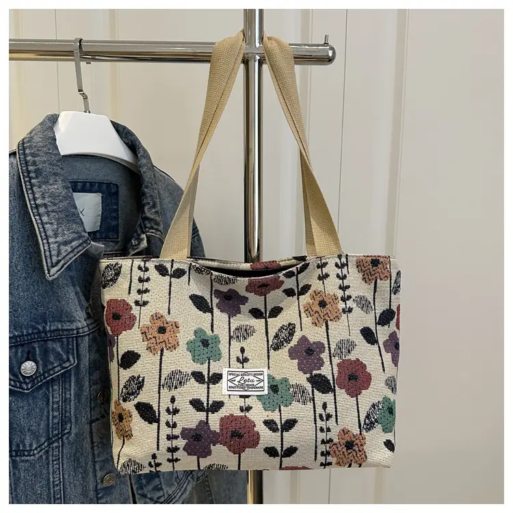 Large Capacity Ethnic Floral Canvas Shoulder Bag for Women — feature 18