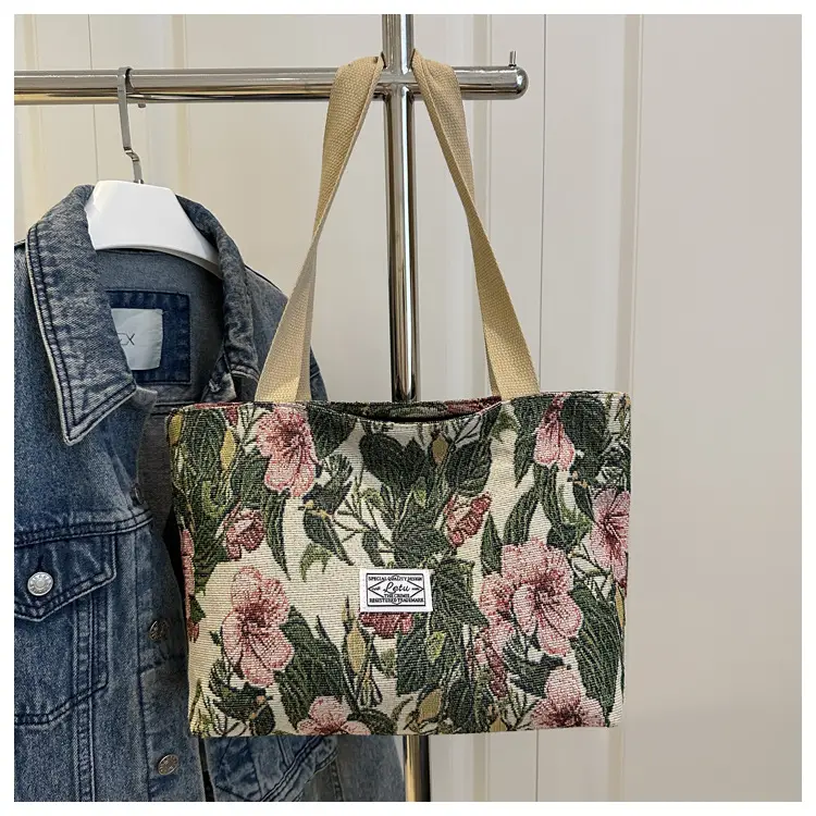 Large Capacity Ethnic Floral Canvas Shoulder Bag for Women — feature 20