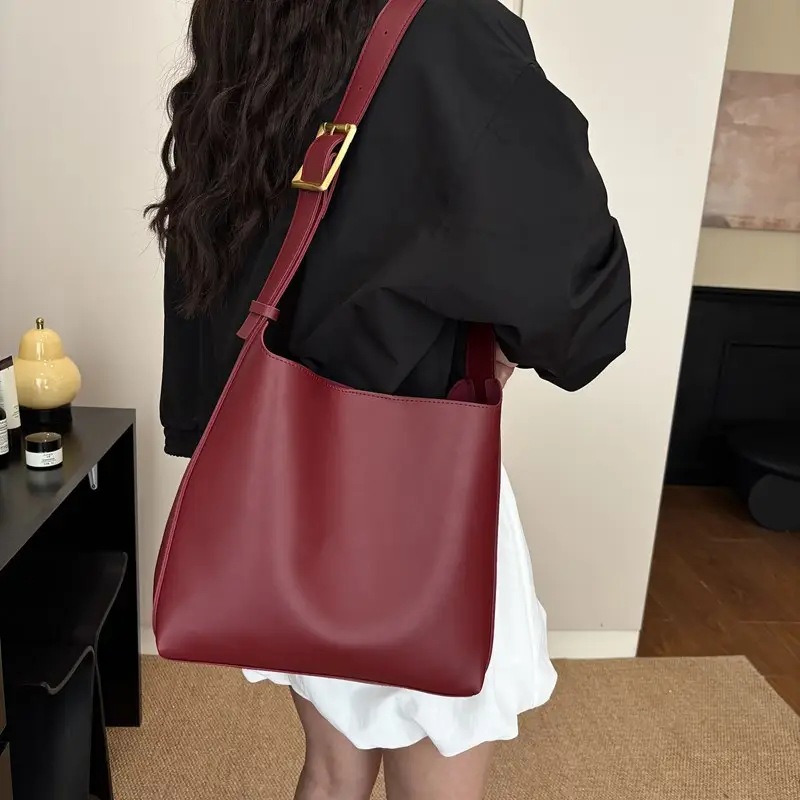 2025 Summer New Retro High-End Maillard Tote Bag Large Capacity Shoulder Bag - Image 7