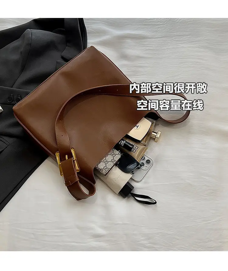 2025 Summer New Retro High-End Maillard Tote Bag Large Capacity Shoulder Bag — feature 10
