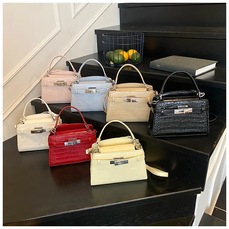 Elegant Croc Leather Shoulder Bag for Women White — feature 12
