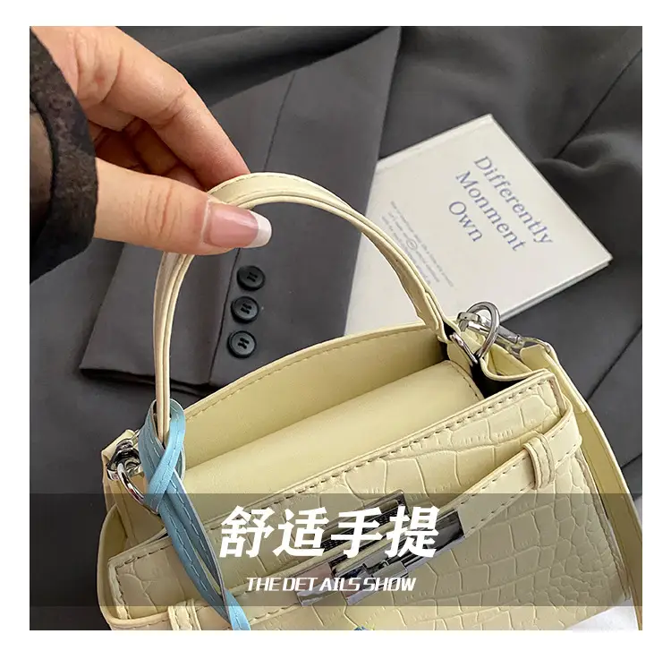 Elegant Croc Leather Shoulder Bag for Women White — feature 15