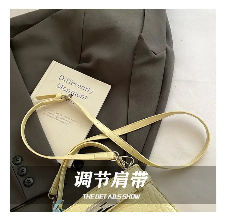 Elegant Croc Leather Shoulder Bag for Women White — feature 16