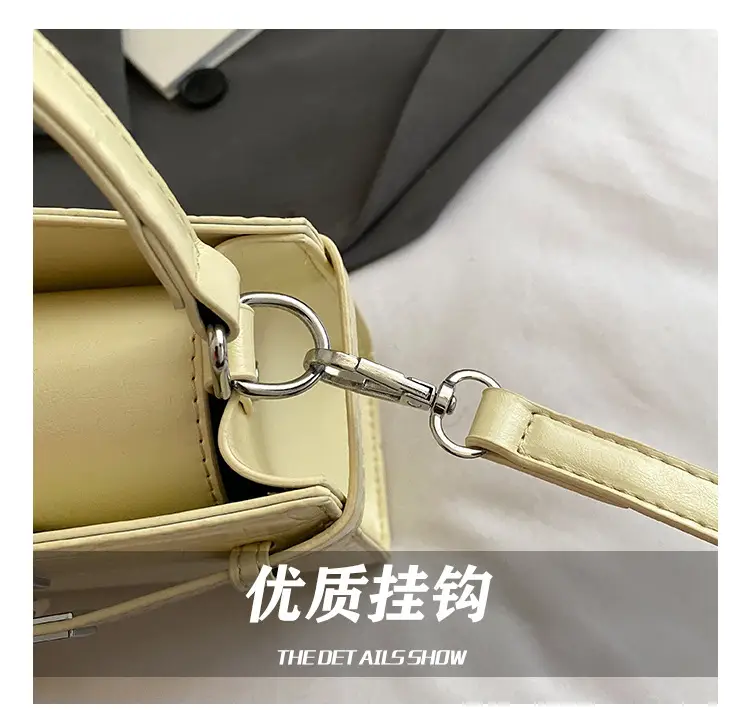 Elegant Croc Leather Shoulder Bag for Women White — feature 18