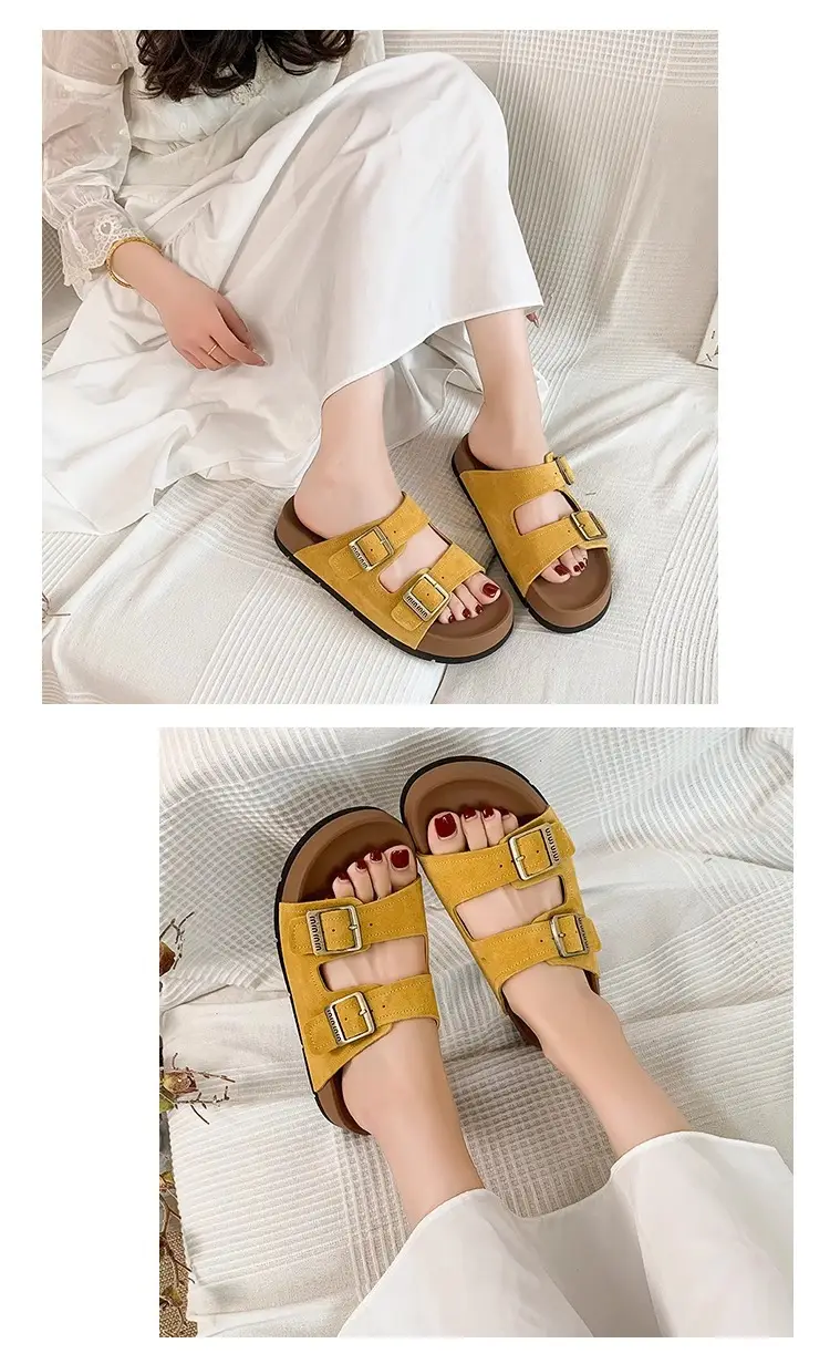 Thick-Soled Birkenstock Sandals for Women to Wear Outside in Summer, Fashionable 2025 New Women's High-Bottom Beach Slippers — feature 10