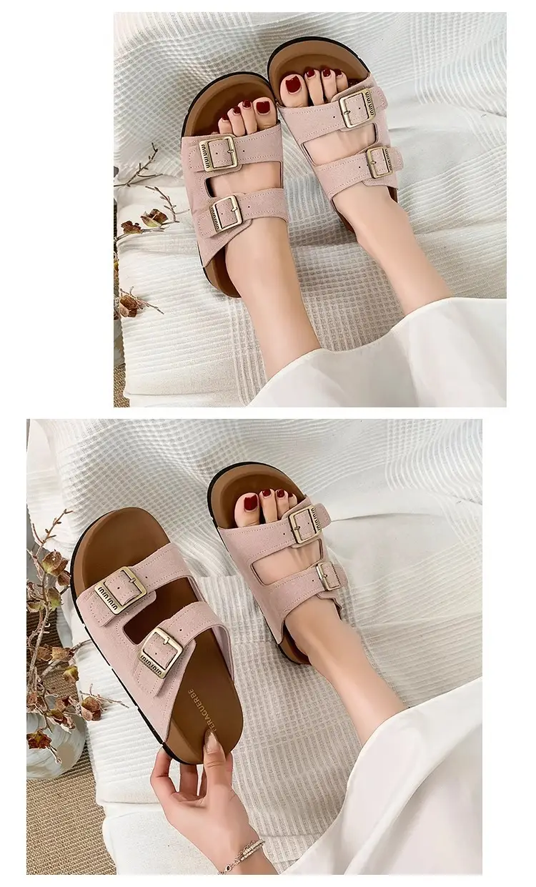 Thick-Soled Birkenstock Sandals for Women to Wear Outside in Summer, Fashionable 2025 New Women's High-Bottom Beach Slippers — feature 8