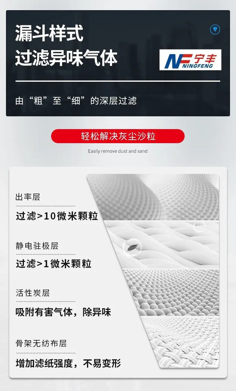 Suitable for Toyota Vios Air Conditioning Filter + Air Filter Set Activated Carbon Filter Car Air Filter Grids 17-22 — feature 11