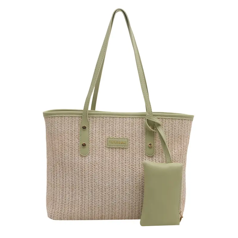 Women Woven Tote Bag Large Capacity Summer Commute - Image 9