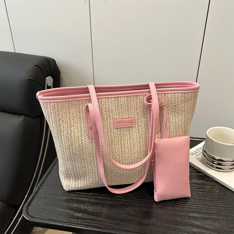 Women Woven Tote Bag Large Capacity Summer Commute — feature 15