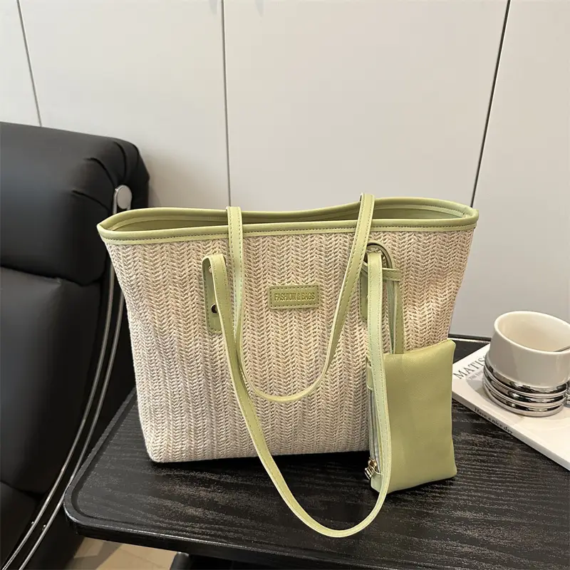 Women Woven Tote Bag Large Capacity Summer Commute — feature 16