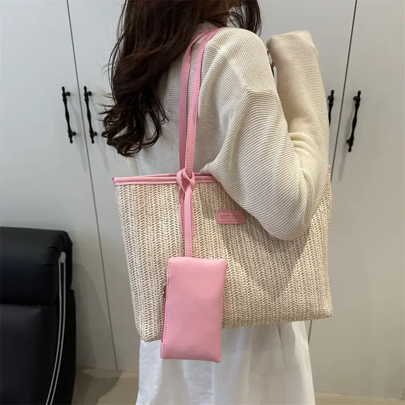 Women Woven Tote Bag Large Capacity Summer Commute — feature 22