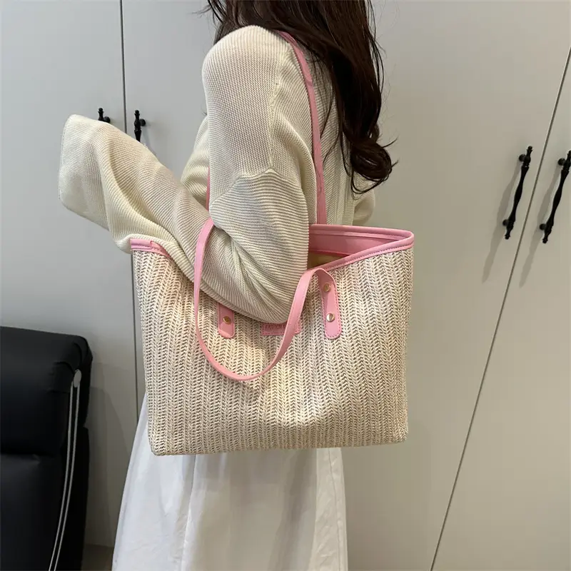 Women Woven Tote Bag Large Capacity Summer Commute — feature 23