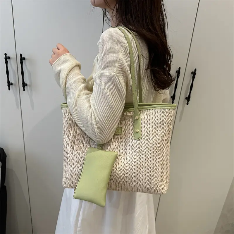Women Woven Tote Bag Large Capacity Summer Commute — feature 24