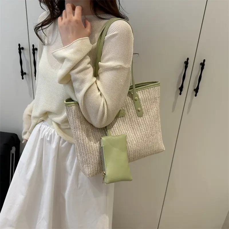 Women Woven Tote Bag Large Capacity Summer Commute — feature 25