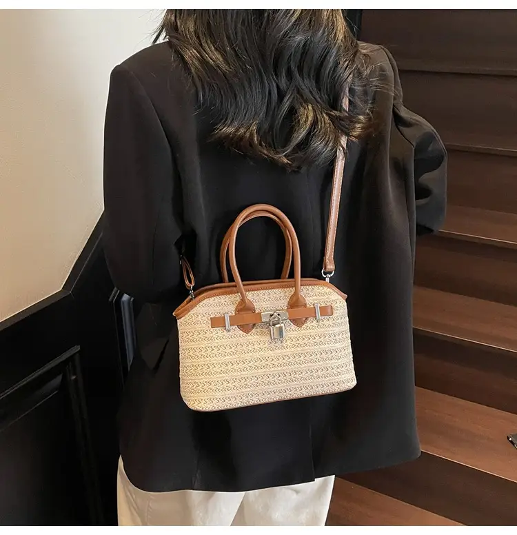Straw Shoulder Bag Seaside Style Casual Leather Goods — feature 20