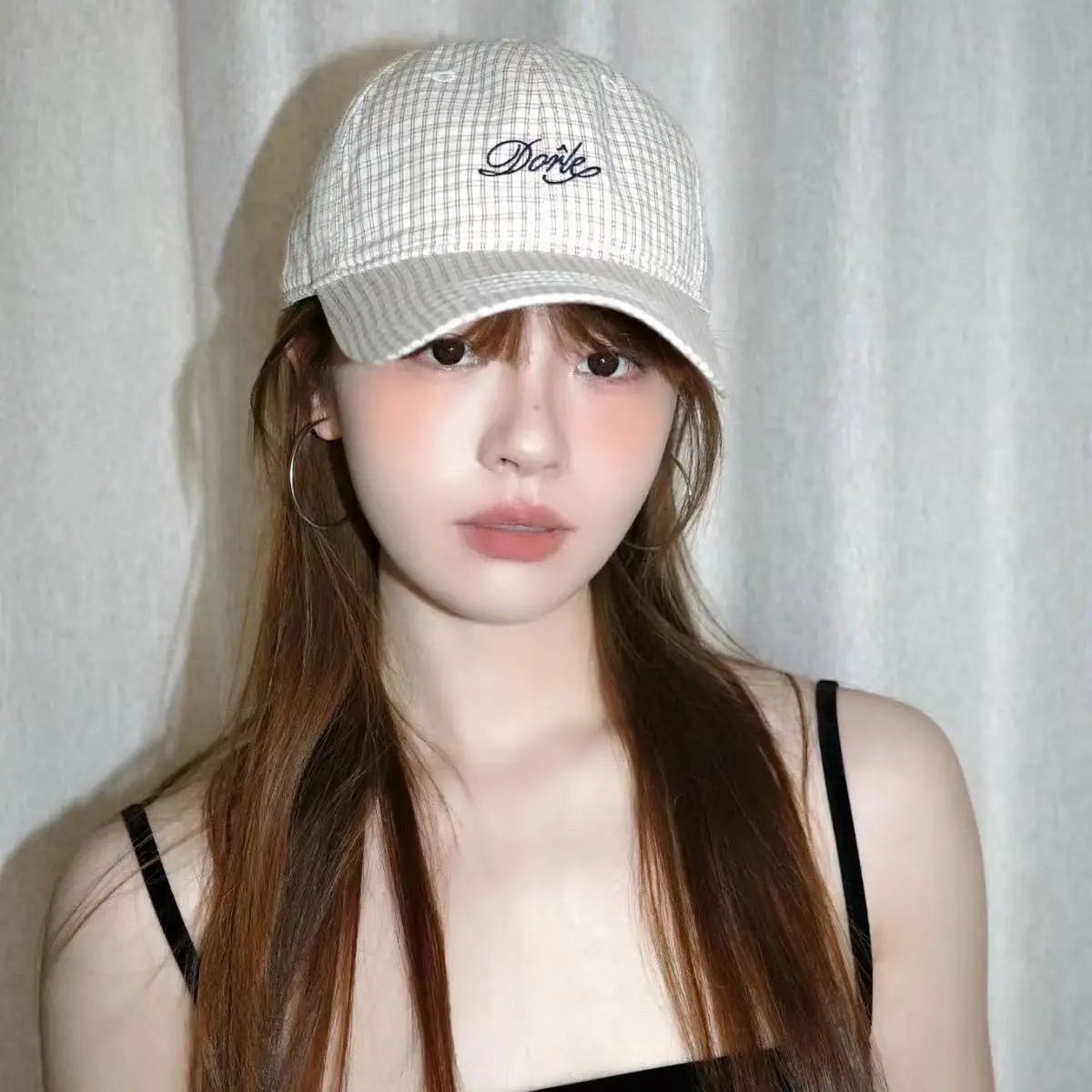 Korean Style Duckbill Cap for Women Summer Autumn Large Head Circumference Letter Embroidery - Image 5