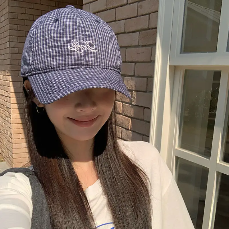 Korean Style Duckbill Cap for Women Summer Autumn Large Head Circumference Letter Embroidery - Image 8