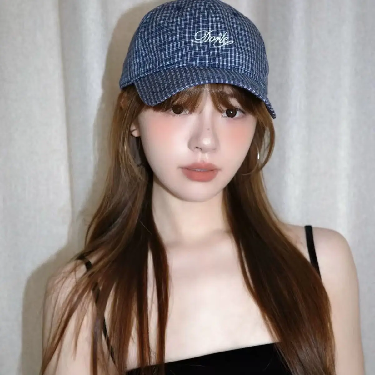 Korean Style Duckbill Cap for Women Summer Autumn Large Head Circumference Letter Embroidery — feature 13