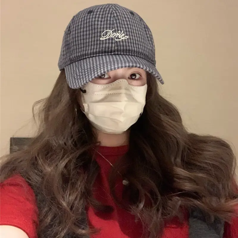 Korean Style Duckbill Cap for Women Summer Autumn Large Head Circumference Letter Embroidery — feature 17