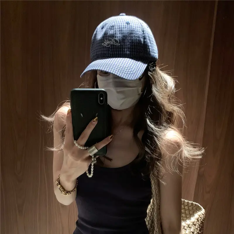 Korean Style Duckbill Cap for Women Summer Autumn Large Head Circumference Letter Embroidery — feature 20