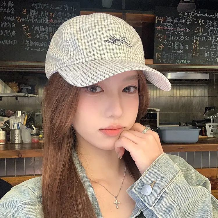 Korean Style Duckbill Cap for Women Summer Autumn Large Head Circumference Letter Embroidery — feature 31