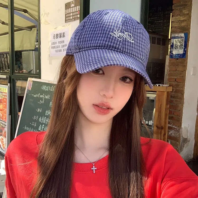 Korean Style Duckbill Cap for Women Summer Autumn Large Head Circumference Letter Embroidery — feature 33