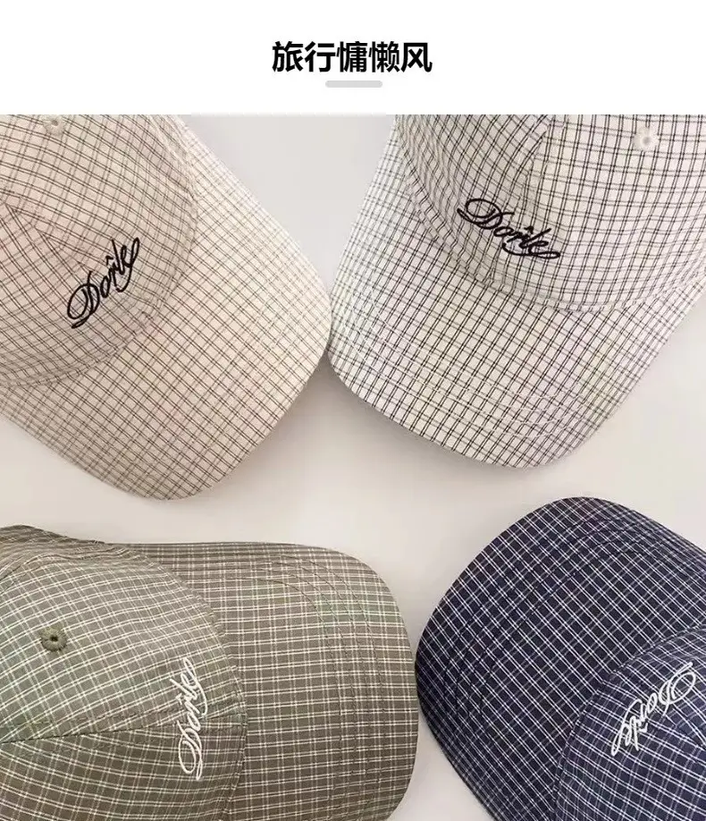 Korean Style Duckbill Cap for Women Summer Autumn Large Head Circumference Letter Embroidery — feature 7