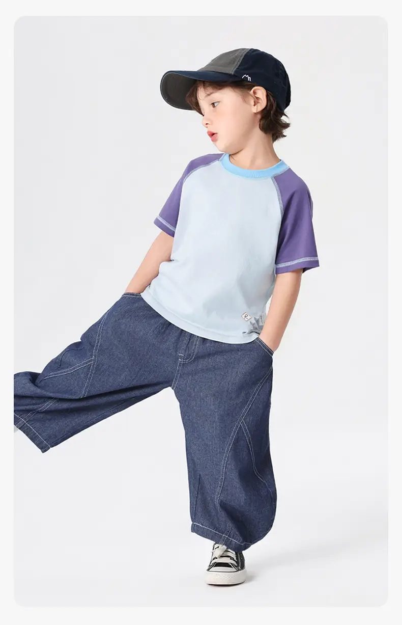 Right European Boys Jeans Shorts Blue Cotton — feature 22