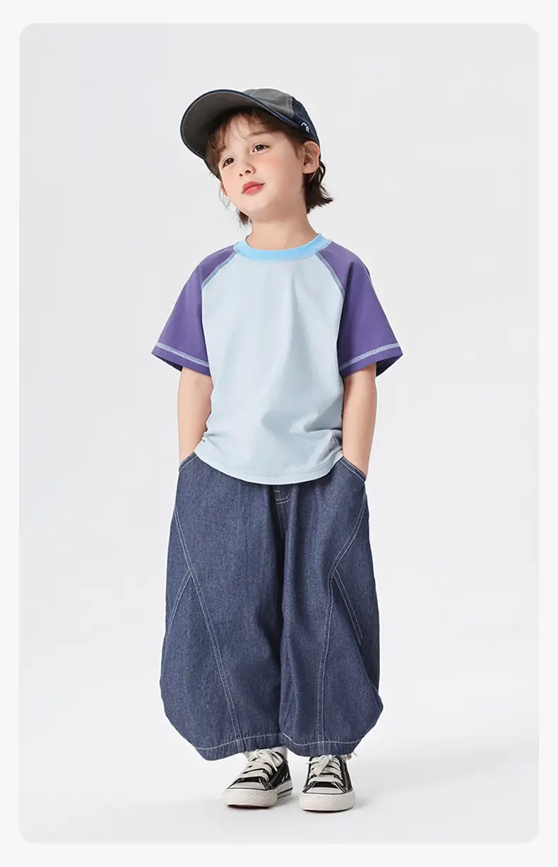 Right European Boys Jeans Shorts Blue Cotton — feature 25