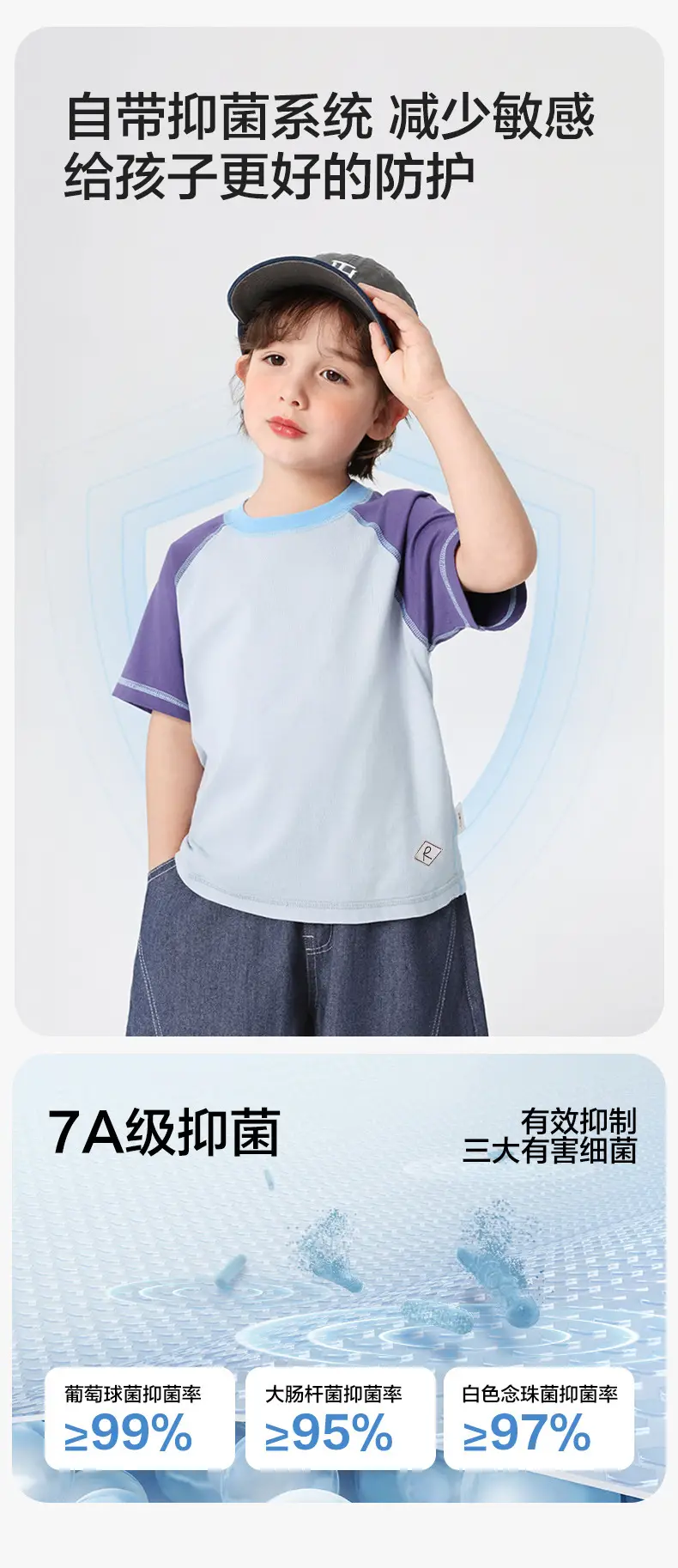 Right European Boys Jeans Shorts Blue Cotton — feature 6