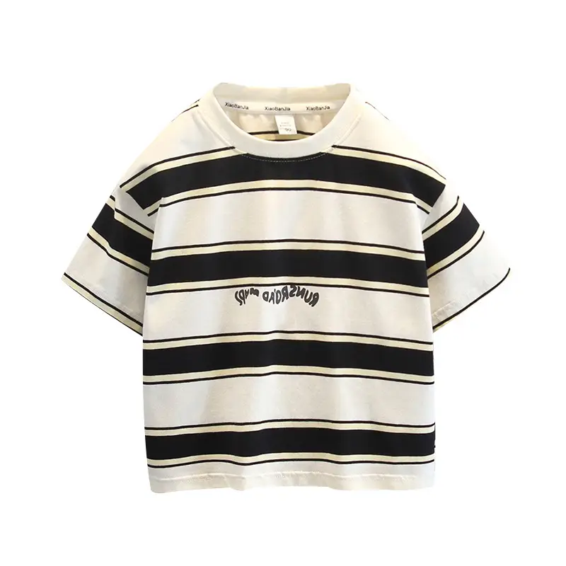 Boys Striped Short Sleeve T-Shirt 2025 Summer Kids - Image 6