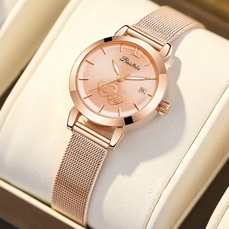 Women's Rose Gold Mesh Watch B3204L - Image 5