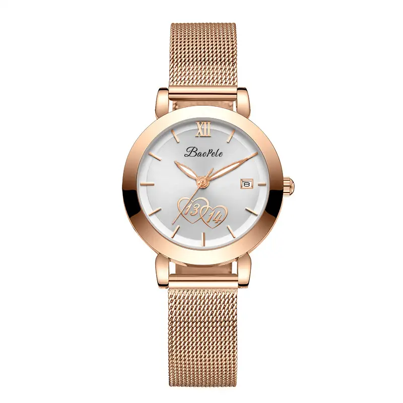Women's Rose Gold Mesh Watch B3204L - Image 7