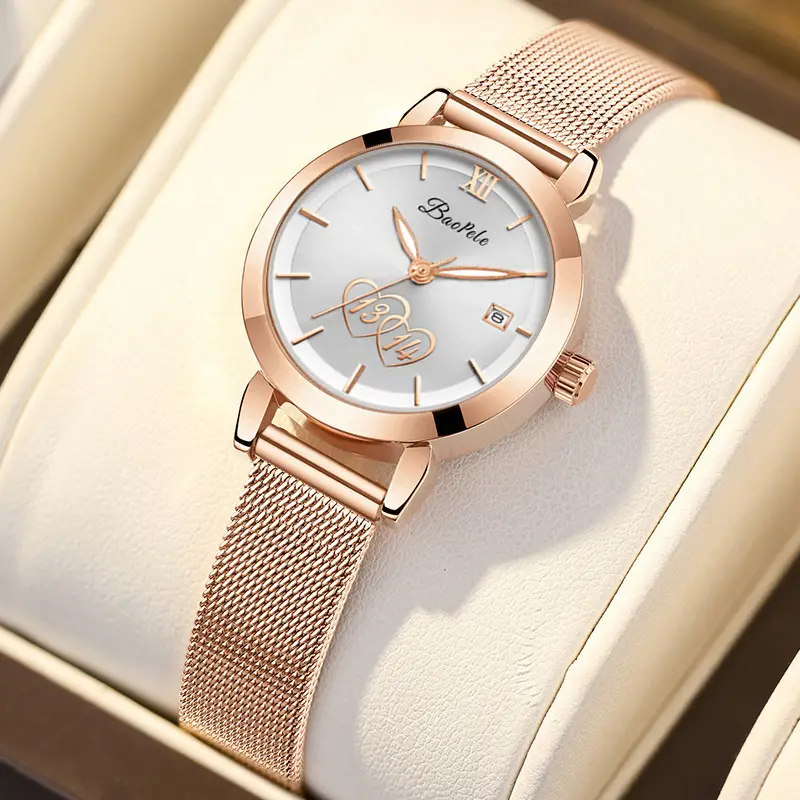 Women's Rose Gold Mesh Watch B3204L — feature 8