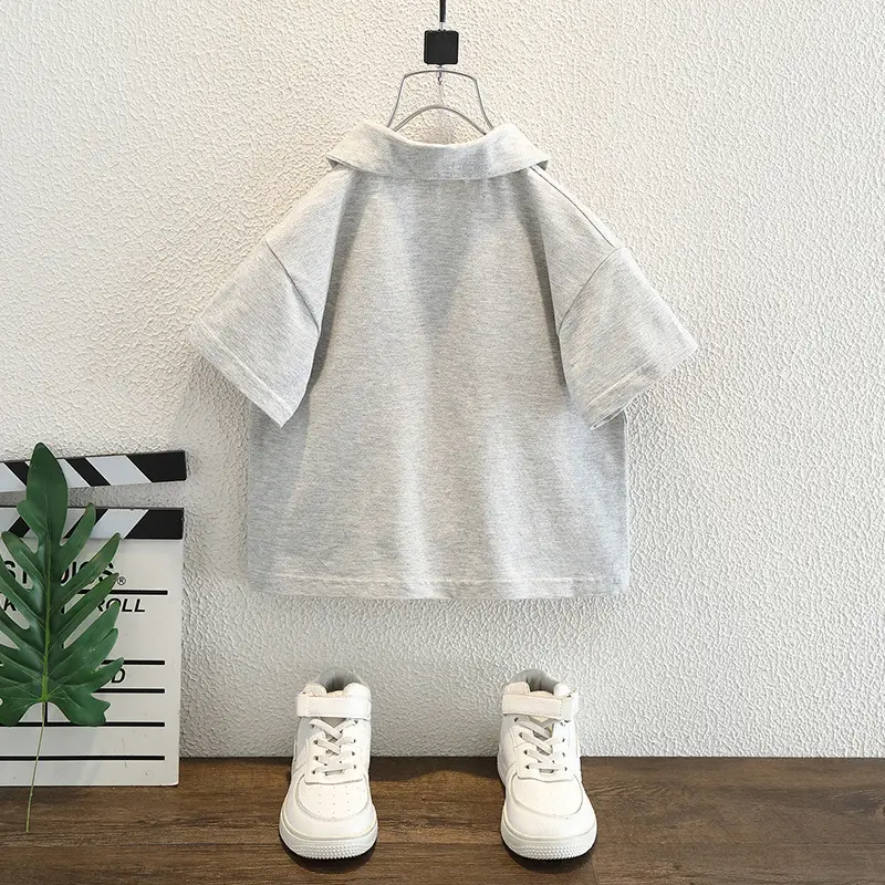 Boys Polo Shirt White Medium Large Casual Summer Top - Image 6