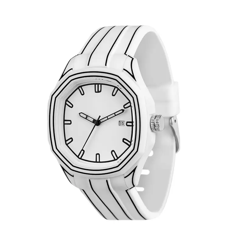 Light Luxury Silicone Watch for Men Women Quartz Waterproof 50m - Image 12