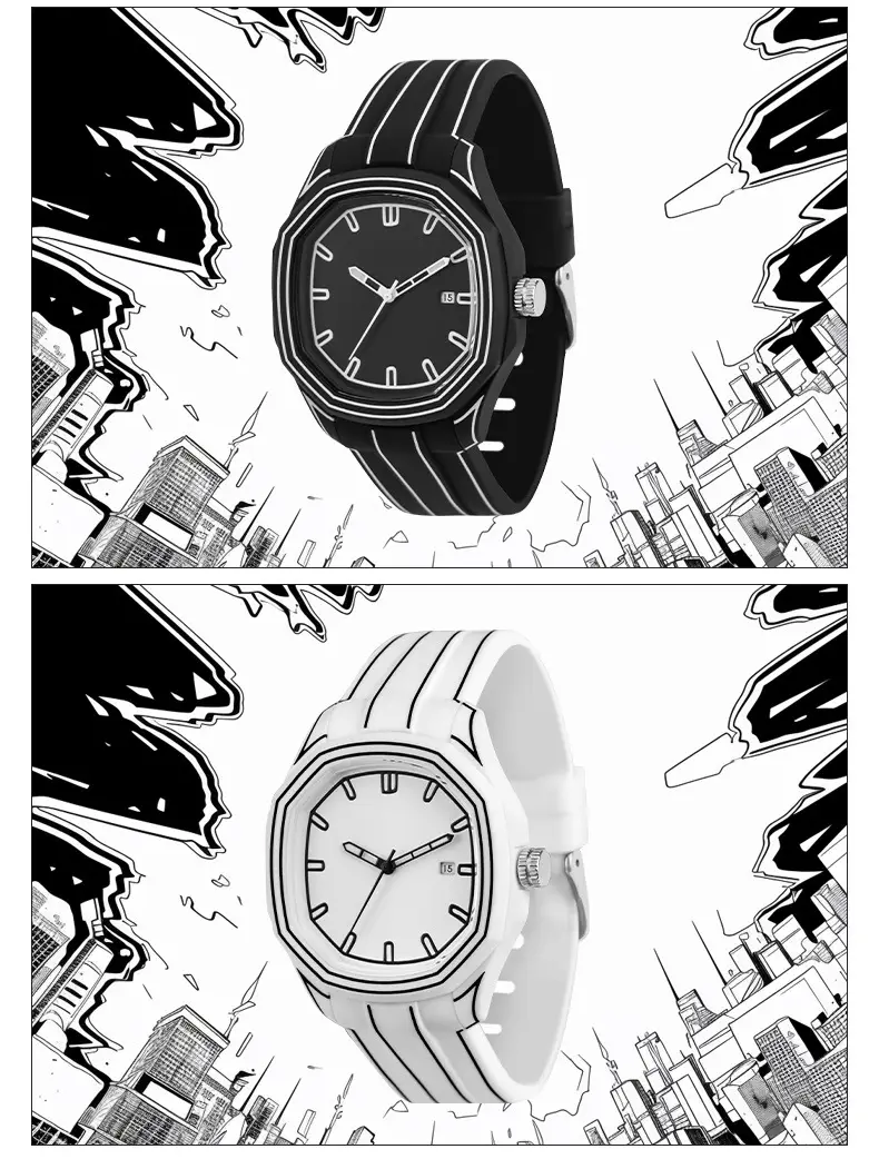 Light Luxury Silicone Watch for Men Women Quartz Waterproof 50m — feature 10