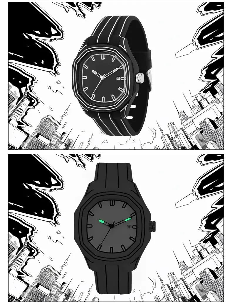 Light Luxury Silicone Watch for Men Women Quartz Waterproof 50m — feature 8