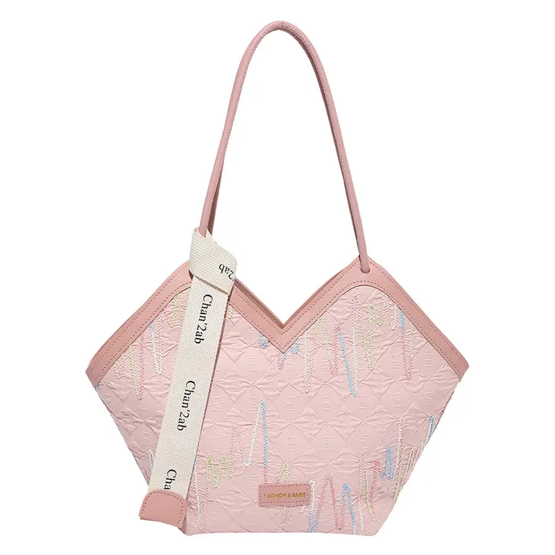 Women Striped Canvas Shoulder Tote Bag 2025 New - Image 9