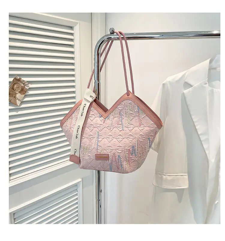 Women Striped Canvas Shoulder Tote Bag 2025 New — feature 20