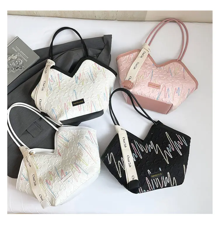 Women Striped Canvas Shoulder Tote Bag 2025 New — feature 23