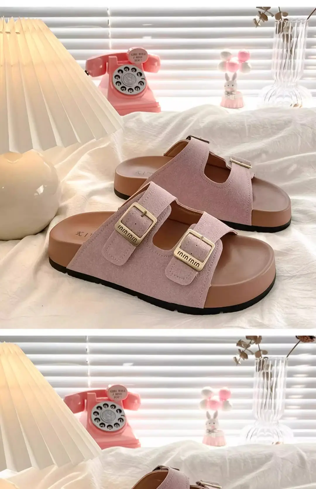 Popular Flat Sandals for Women's Summer Outer Wear 2025 New Style with Skirt Soft Bottom Beach Birkenstock Slippers — feature 13