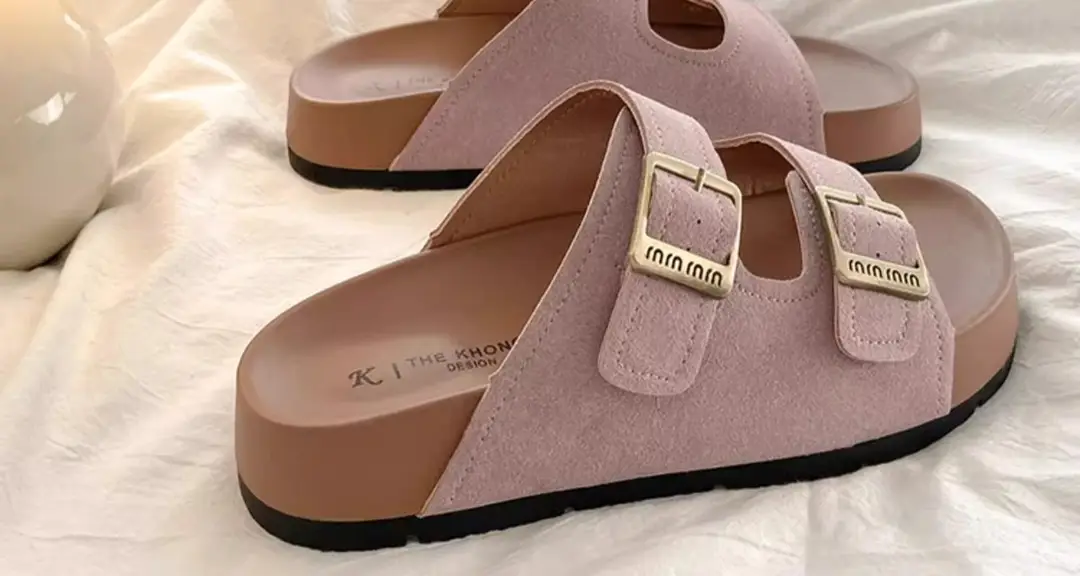 Popular Flat Sandals for Women's Summer Outer Wear 2025 New Style with Skirt Soft Bottom Beach Birkenstock Slippers — feature 14