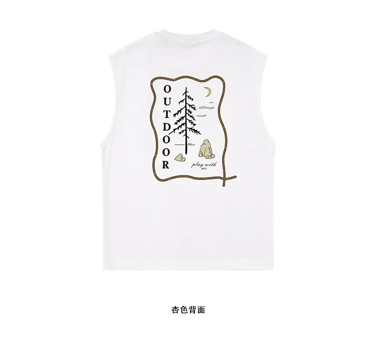 Kids Unisex Sleeveless T-Shirt Dark Blue Mountain Design — feature 10