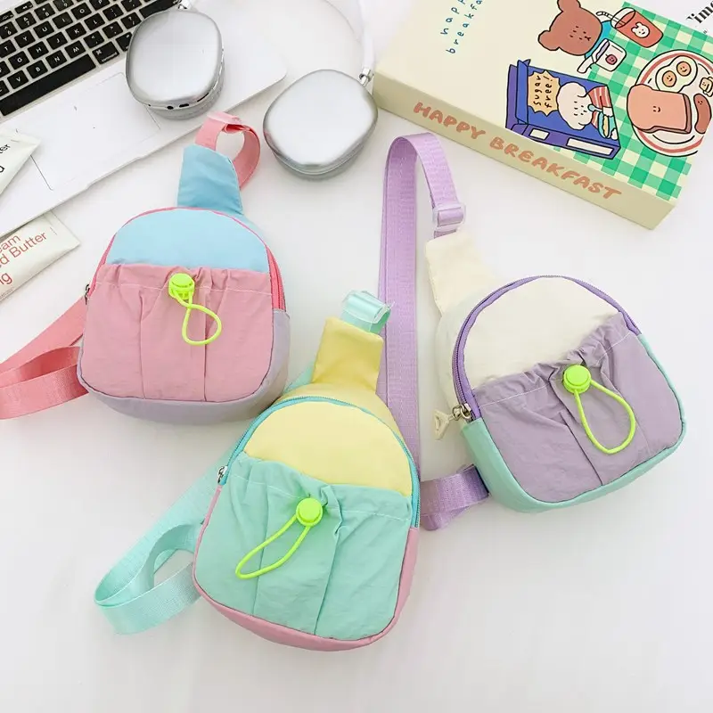 Kids Contrast Drawstring Chest Bag Multi Color - Image 7