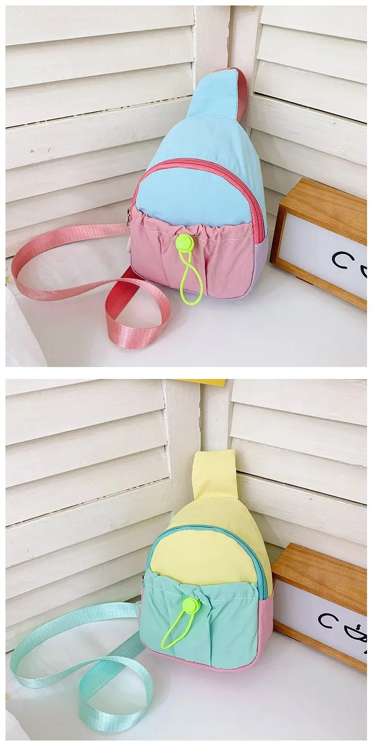 Kids Contrast Drawstring Chest Bag Multi Color — feature 16