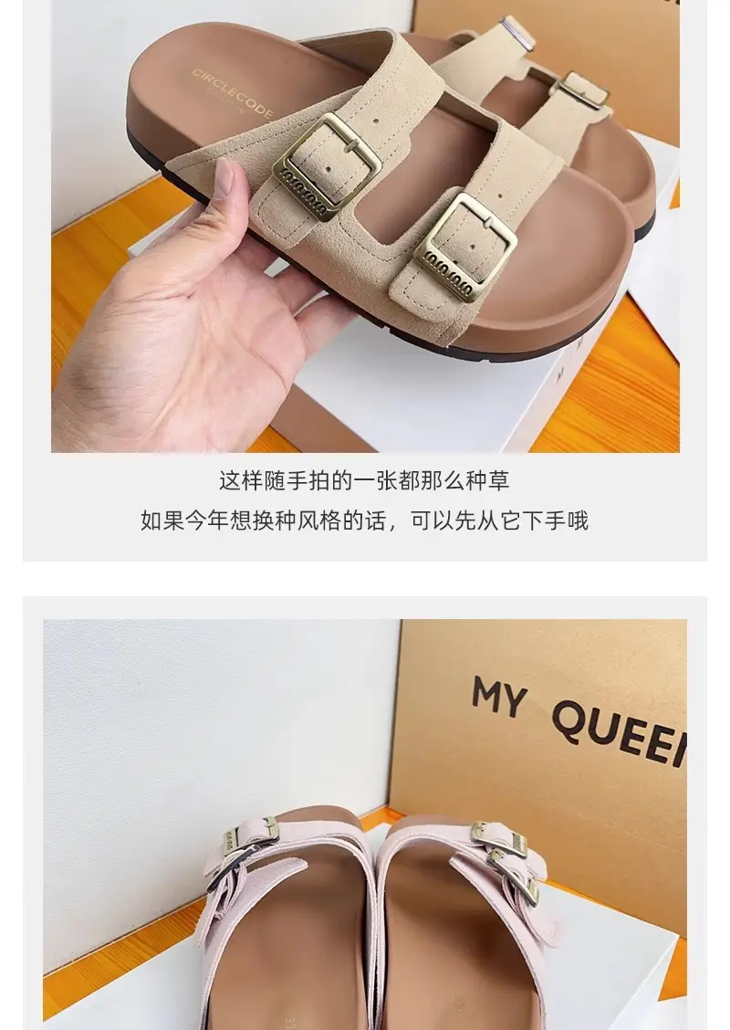 Women's Pink French Birkenstock Sandals Summer — feature 6