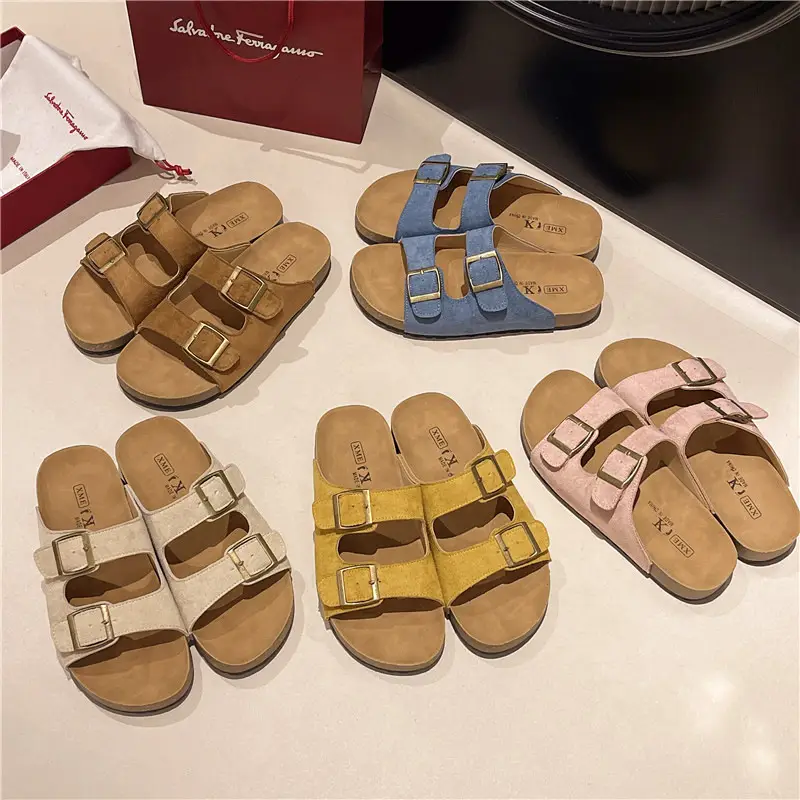Women's Blue Leather Sandals Summer 2025 - Image 8