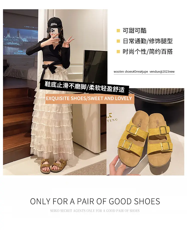 Women's Blue Leather Sandals Summer 2025 — feature 2